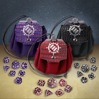 7-Piece RPG Metal Dice Set: AP Enhance Collector&#39;s Edition w/ 2-in-1 Dice Tray and Dice Bag