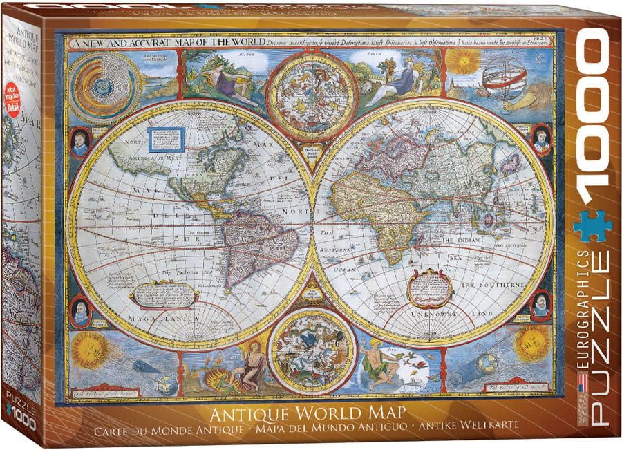 1000 pcs - Antique World Map