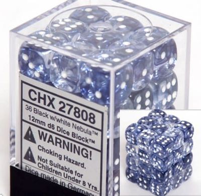 36d6 Dice Block (12mm): Nebula (Assorted Colours)
