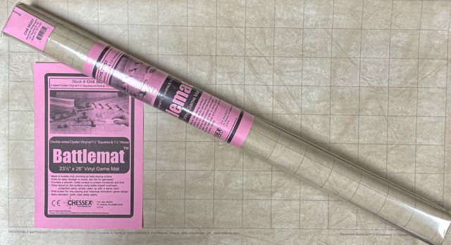 Reversible Battlemat w/ 1.5&quot; Squares/Hexes - 23.5&quot; x 26&quot;