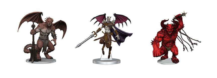 D&amp;D Icons of the Realms: Archdevils Hutjin, Moloch, Titivilus Premium Painted Miniature Set