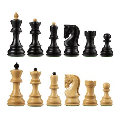 Chess Pieces - Bobby Fischer Zagreb Ebonized/Boxwood (3.75" King)