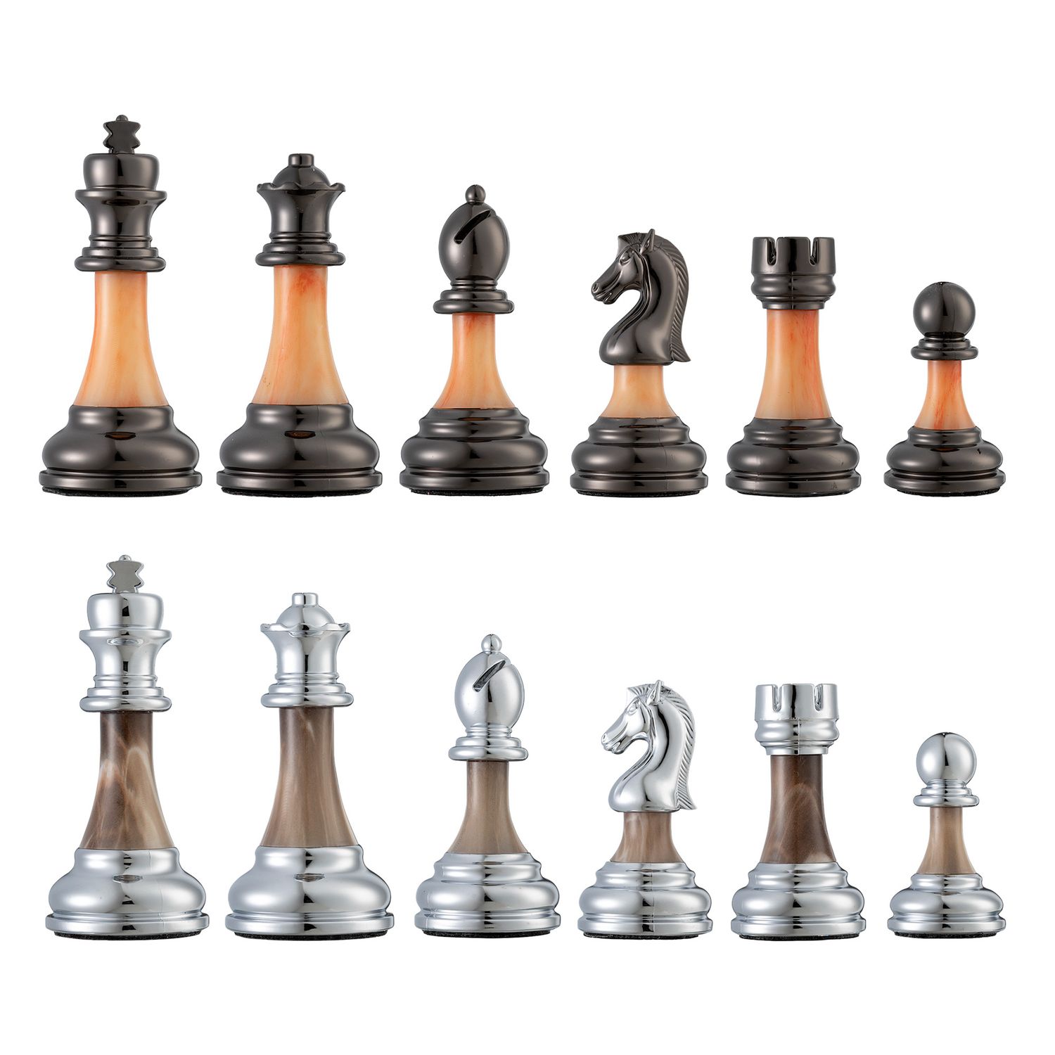 Chess Pieces - Bobby Fischer Metal/Acrylic (3.5&quot; King)