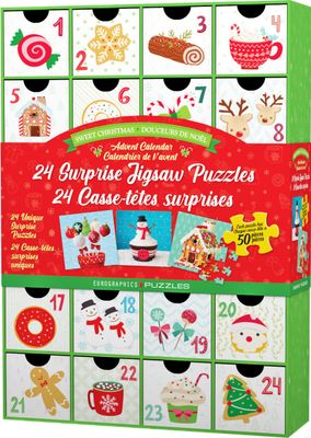 24x50 pcs - Sweet Christmas Puzzle Advent Calendar