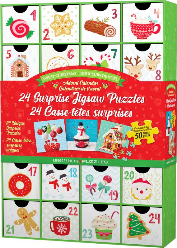 24x50 pcs - Sweet Christmas Puzzle Advent Calendar