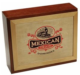 Mexican Train Dominoes (Wooden Box)
