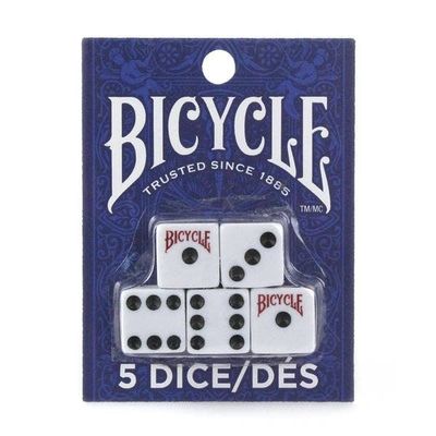 16 mm Dice (5 Pack) - Bicycle: 6 Sided Spot Carded