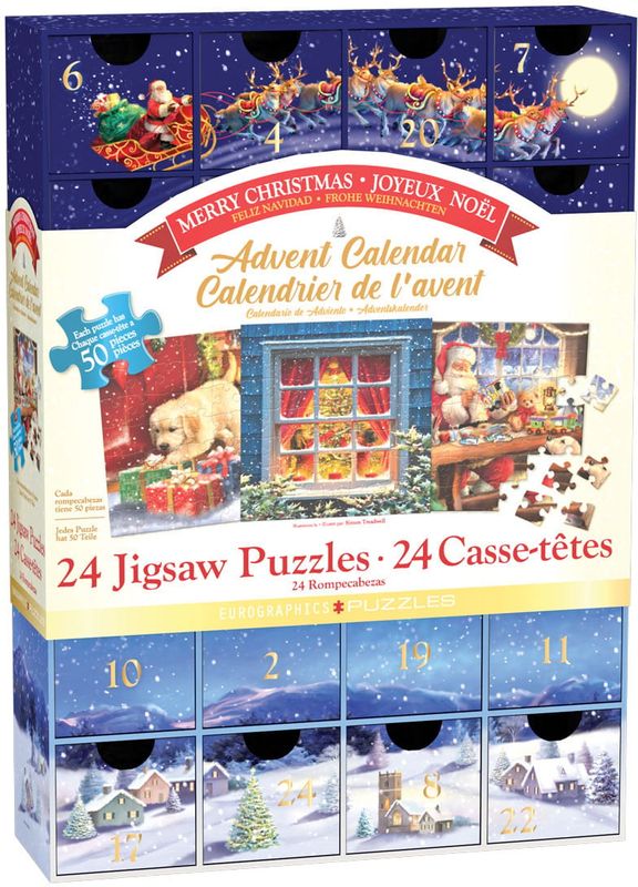24x50 pcs - Classic Christmas Puzzle Advent Calendar