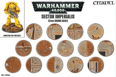 Warhammer 40K: Sector Imperialis - 32mm Round Bases
