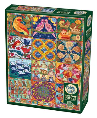 1000 pcs - Twelve Days of Christmas Quilts