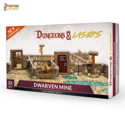 Dungeons &amp; Lasers: Dwarven Mine - Half-Height Walls