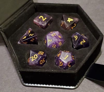 7-Piece RPG Gemstone Dice Set: