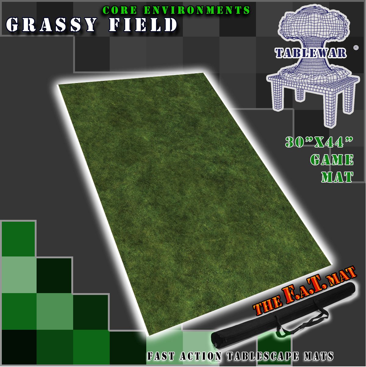 Playmat - F.A.T. Mats (Fatmats): 44&quot; x 30&quot; Grassy Field