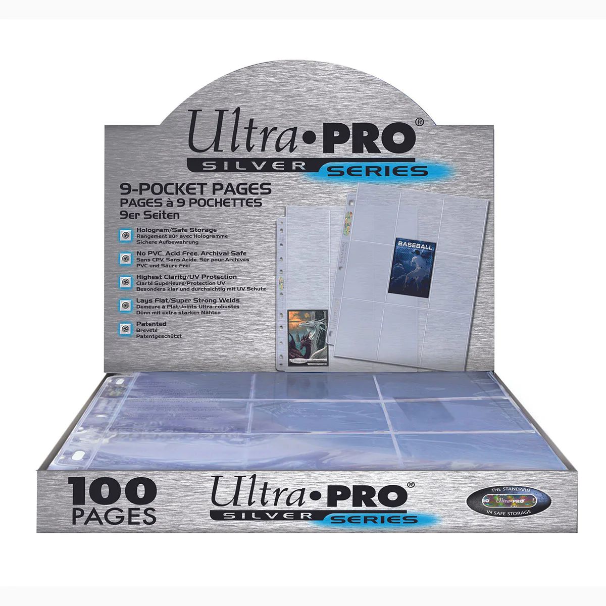 9-Pocket Pages - 100/pk - Clear (Silver Series)