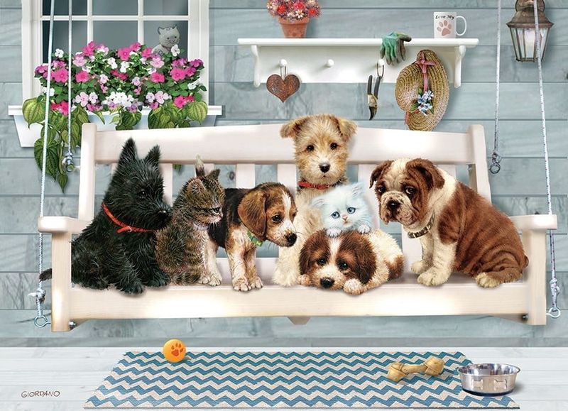 350 pcs - Porch Pals (Family Puzzle)