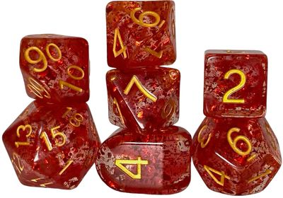 7-Piece RPG Dice Set: Roll 4 Initiative -