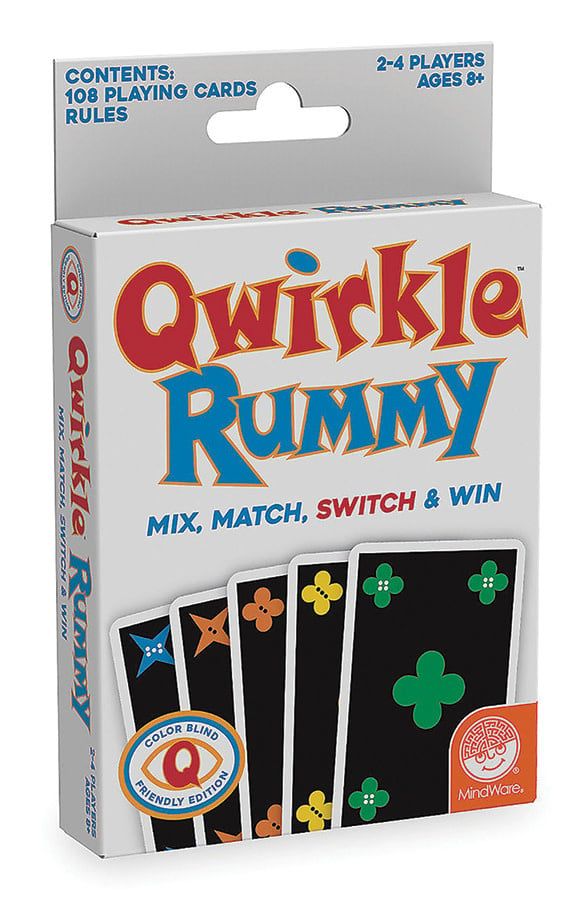 Qwirkle Rummy Card Game: Colour Blind Edition