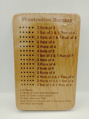 Wooden Frustration Rummy Board - Deluxe/Travel Version