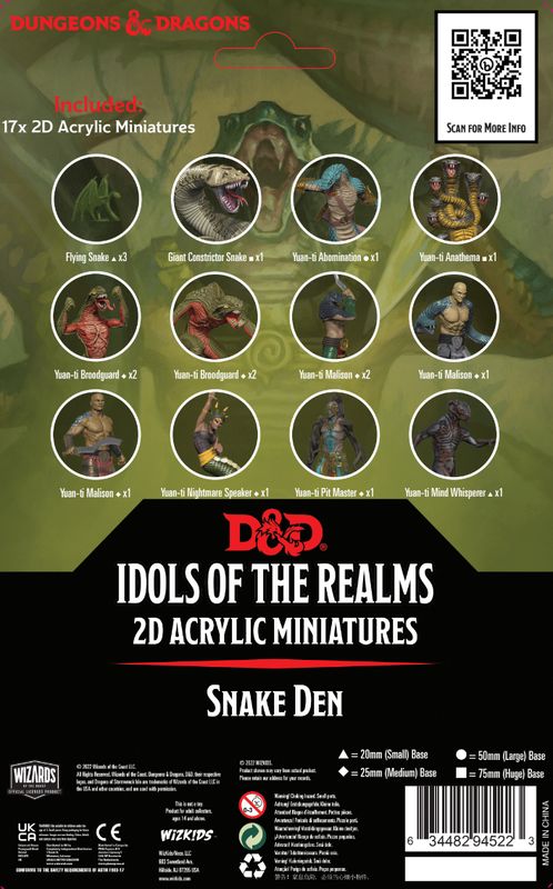 D&amp;D Idols of the Realms 2D Minis - Scales and Tails: Snake Den