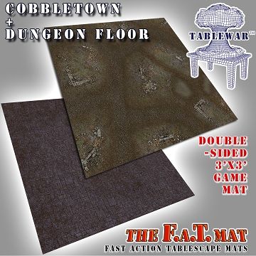Playmat - F.A.T. Mats (Fatmats): 3&#39; x 3&#39; Cobblestone/Dungeon Floor