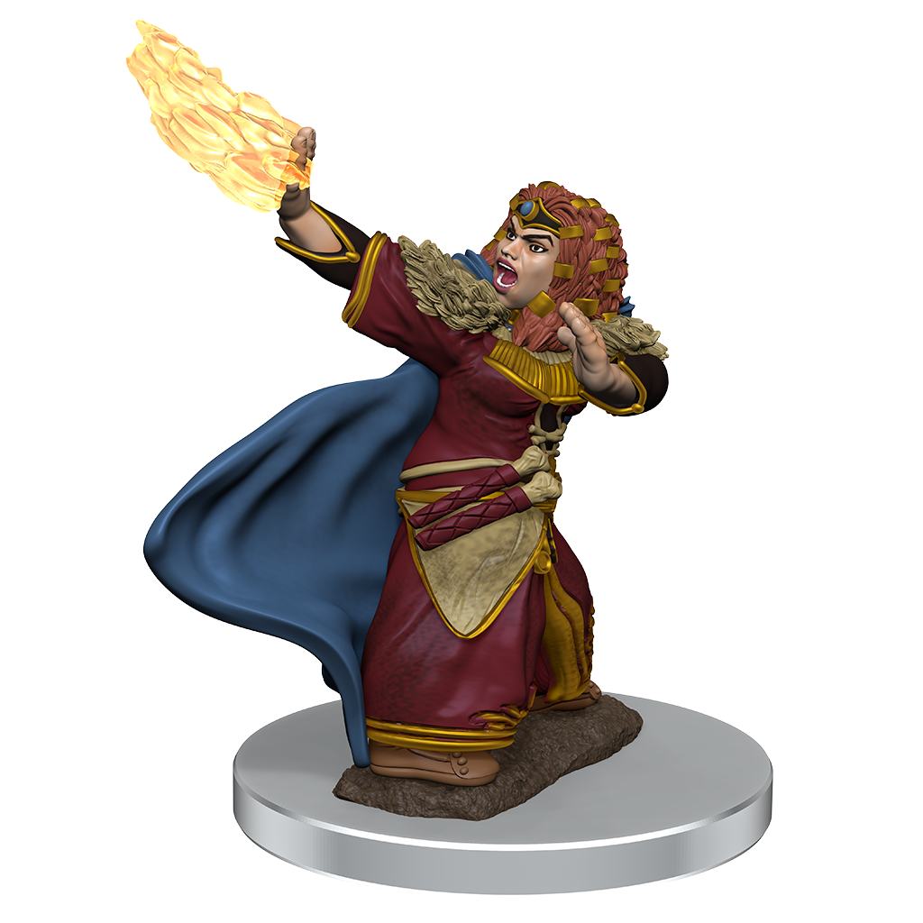 D&amp;D Icons of the Realms: Dwarf Wizard Female Premium Painted Miniature
