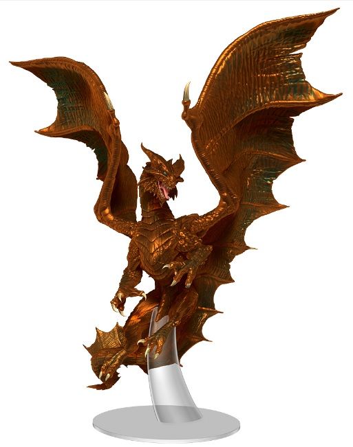 D&amp;D Icons of the Realms: Adult Copper Dragon Premium Painted Miniature