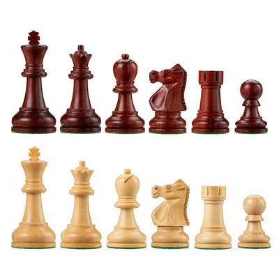 Chess Pieces - Bobby Fischer Redwood/Boxwood (3.75" King)