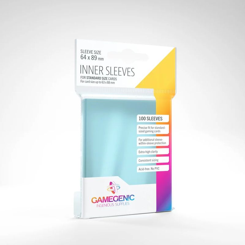 Sleeves - 64x89mm GameGenic Precise Fit (Clear) Inner Sleeves - 100/pk (Standard CCG)