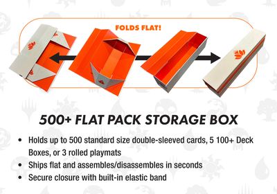 Deck Box - Flat Pack Storage Box ( 500+) MTG -