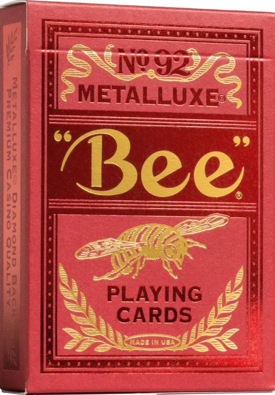 Playing Cards - Bee: Metalluxe Red