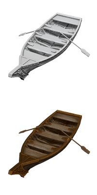 Nolzur's Marvelous Miniatures: Rowboat &amp; Oars