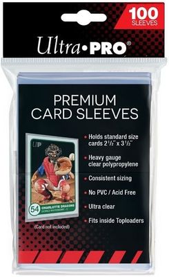Sleeves - 2 1/2&quot; x 3 1/2&quot; - Ultra Pro Premium - 100/pk (Platinum Series, Standard CCG)