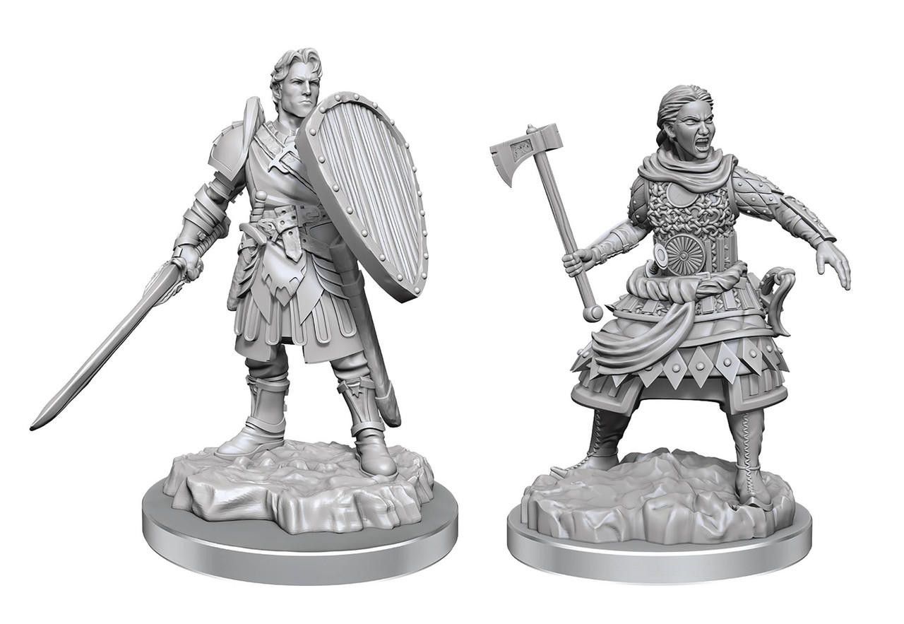Nolzur's Marvelous Miniatures: Human Fighter Male/Female