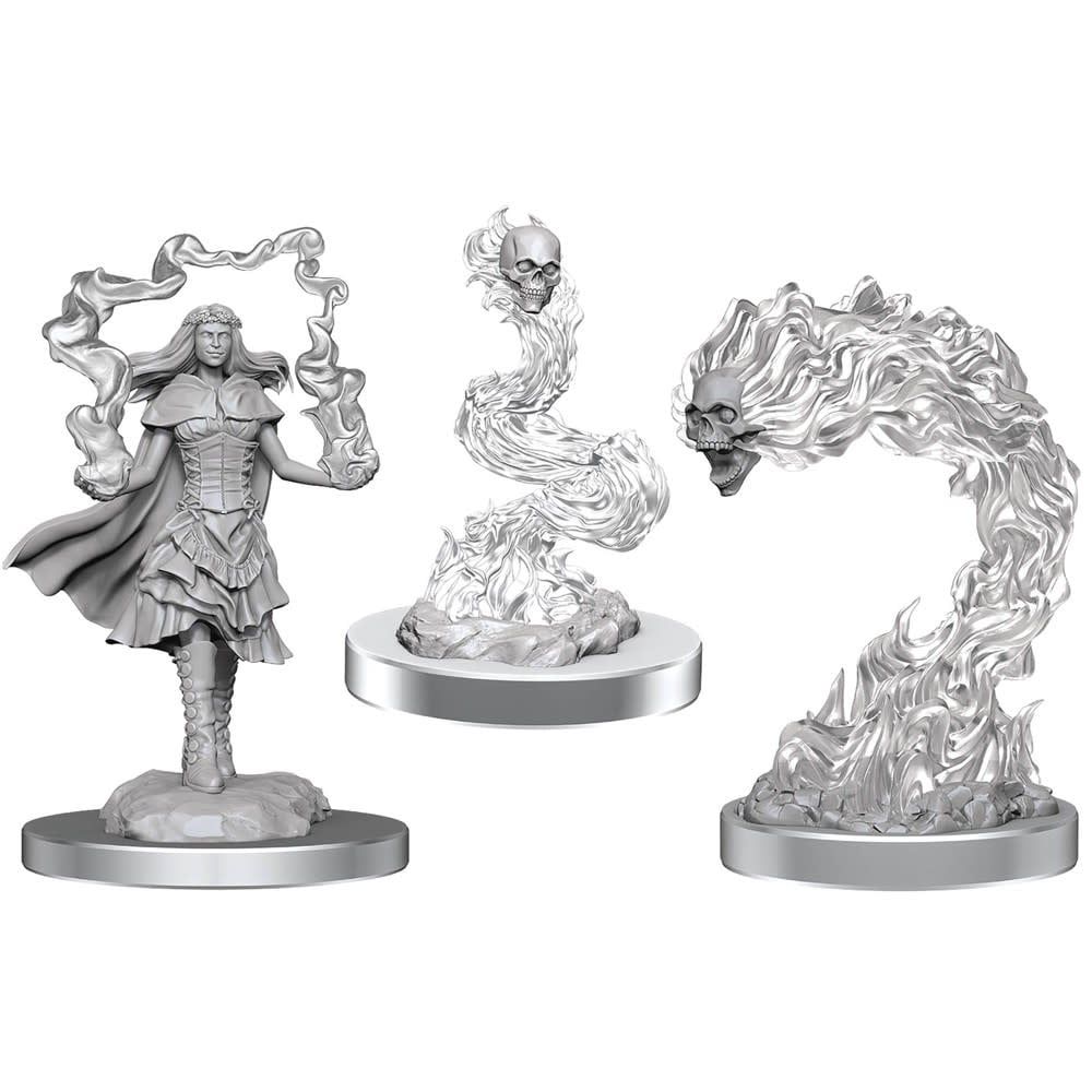 Nolzur's Marvelous Miniatures: Dark Spellcaster &amp; Flameskulls