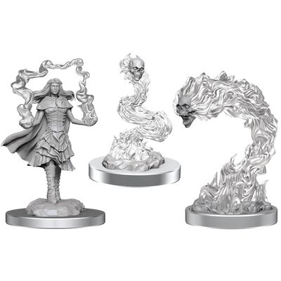 Nolzur's Marvelous Miniatures: Dark Spellcaster &amp; Flameskulls