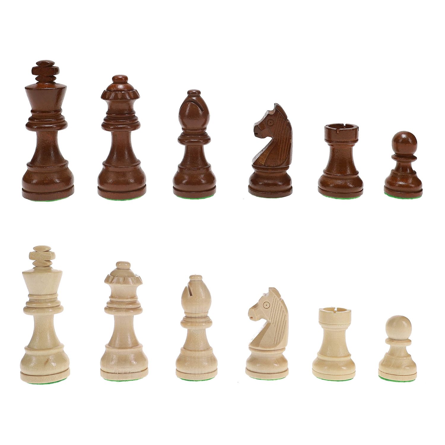 Chess Pieces - French Staunton Red/White Wood (3&quot; King)