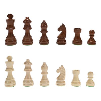 Chess Pieces - French Staunton Red/White Wood (3" King)