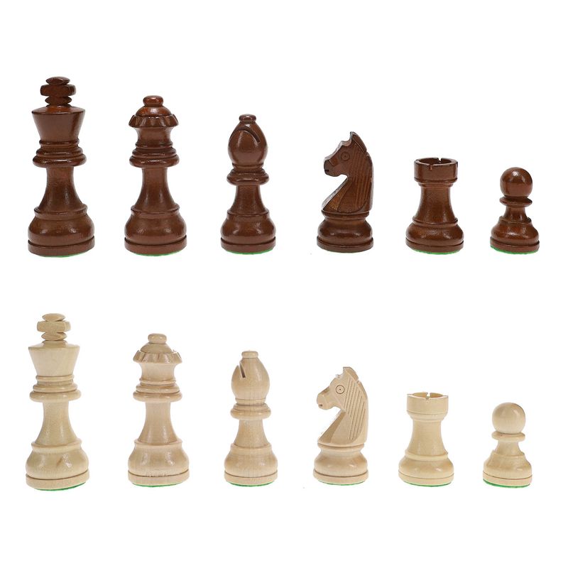 Chess Pieces - French Staunton Red/White Wood (3&quot; King)