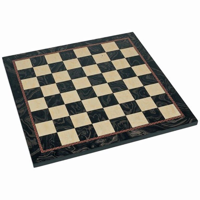 Chessboard  21&quot; - Wooden Black Stained Burl Look
