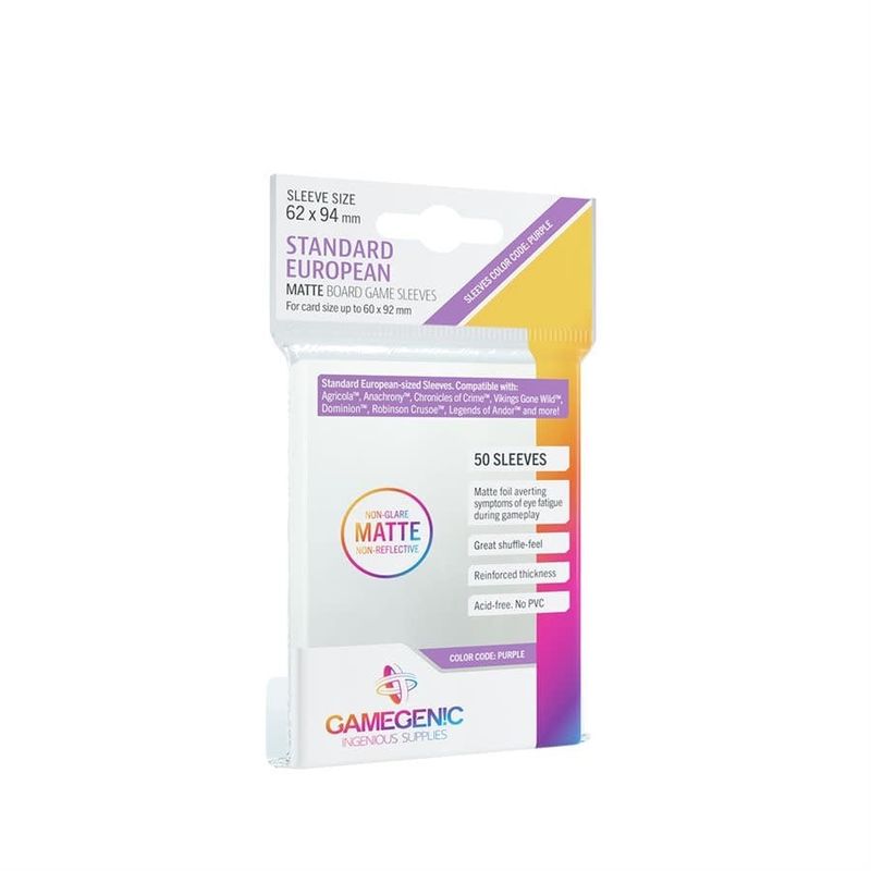 Sleeves - 62x94mm GameGenic Matte - 50/pk (European Sized)