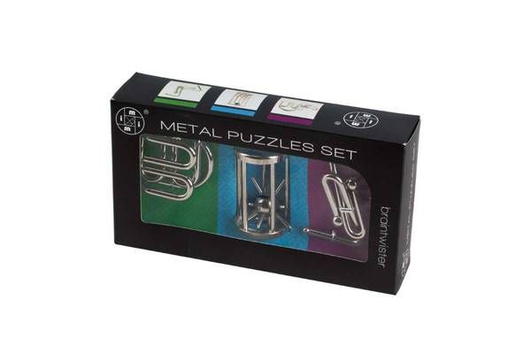 3 Piece Large Metal Puzzle Set