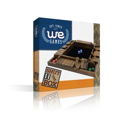 Shut The Box 4 Player – Walnut Stained Wood