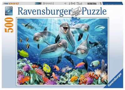 500 pcs - Dolphins in the Coral Reef