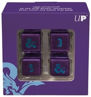 4-Piece Heavy Metal D6 Dice Set: Dungeons &amp; Dragons Phandelver Campaign - Royal Purple &amp; Sky Blue