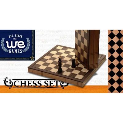 Chess Set 11&quot; - Book Style Folding, Walnut Wood