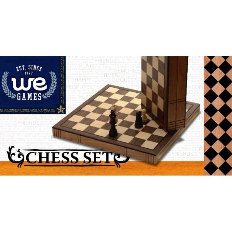 Chess Set 11&quot; - Book Style Folding, Walnut Wood