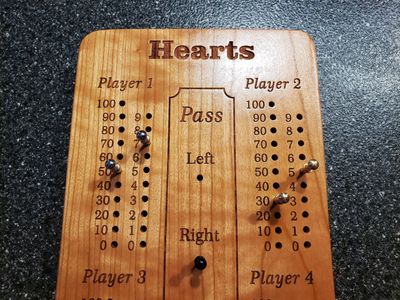 Wooden Hearts Game Board with Magnetic Storage