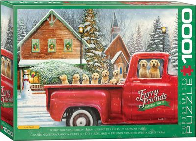 1000 pcs - Furry Friends Holiday Farm
