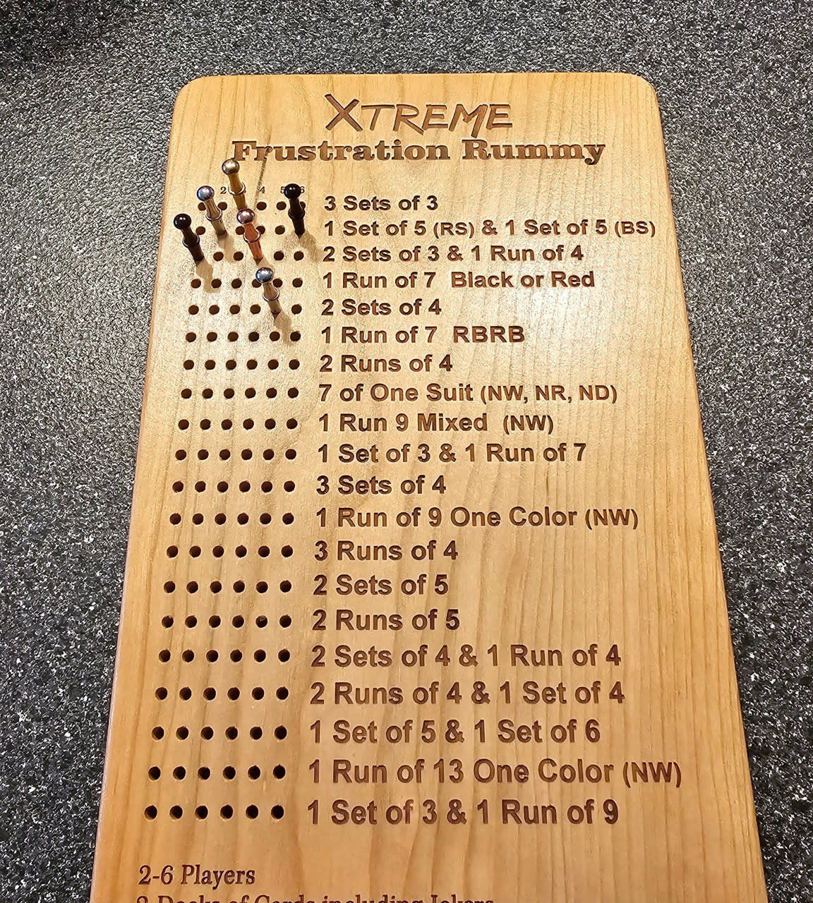 Wooden Frustration Rummy Board - Xtreme