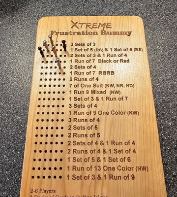 Wooden Frustration Rummy Board - Xtreme